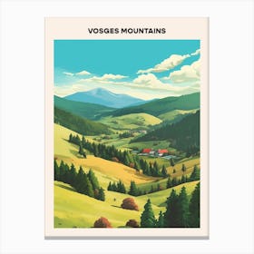 Vosges Mountains Midcentury Travel Poster Canvas Print