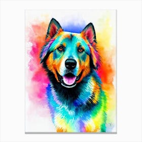 Beauceron Rainbow Oil Painting dog Canvas Print
