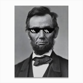 Abrahamlincolnmemeglasses Canvas Print