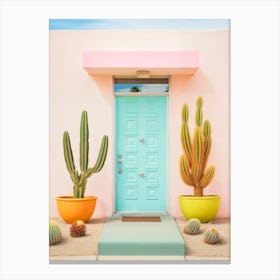 California Dreaming - Pretty Pastel Palm Springs Canvas Print