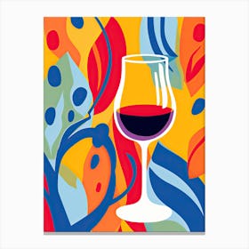 Wine Glass 6, Inspired by Matisse Canvas Print