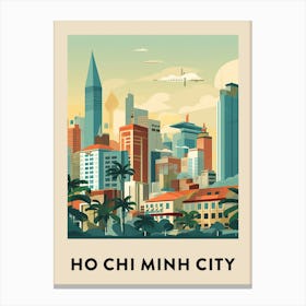 Ho Chi Minh City Vintage Travel Poster Canvas Print