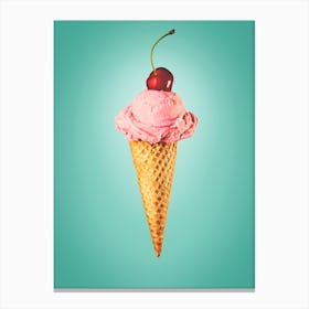 I Lov Cherry Icecream Canvas Print