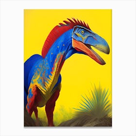 Eotyrannus 1 Primary Colours Dinosaur Canvas Print
