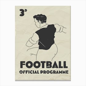 Retro Football Official Programme Canvas Print