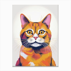 Ginger Cat Portrait Canvas Print