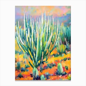 Candelabra Cactus 2 Impressionist Painting Plant Canvas Print