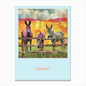 Donkeys Collage Poster 7 Canvas Print