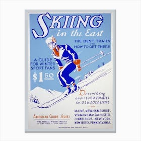 American Winter Sport Guide Vintage Canvas Print