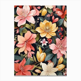 Painted Florals Honeysuckle Art Print 2 Canvas Print