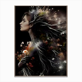 Ethereal Lady of the Forest (full color) Canvas Print