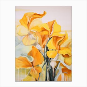 Fall Flower Painting Daffodil 2 Canvas Print