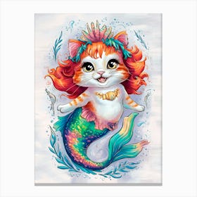 Mermaid Cat 4 Canvas Print