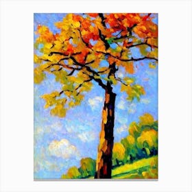 Poplar tree Abstract Block Colour Canvas Print
