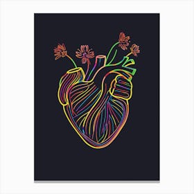 Heart With Flowers 10 Canvas Print