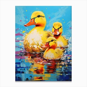 Ducklings Colour Pop 8 Canvas Print