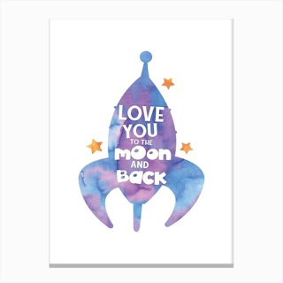 Rocket Love You To The Moon And Back Art Print By Pixy Paper Fy