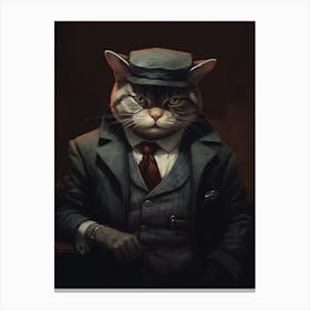 Gangster Cat American Shorthair Canvas Print