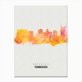 Nashville Tennessee City watercolor Canvas Print