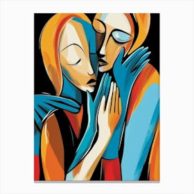 Two Women Hugging 2 Canvas Print