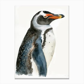 Humboldt Penguin Deception Island Watercolour Painting 3 Canvas Print