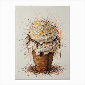 Ice Cream Cone 96 Canvas Print