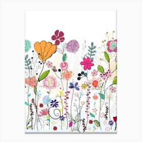Colorful Wildflowers Canvas Print