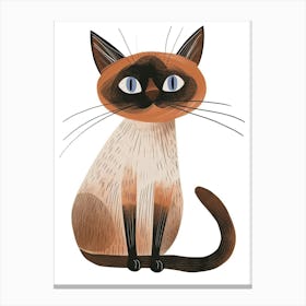 Siamese Cat Clipart Illustration 3 Canvas Print