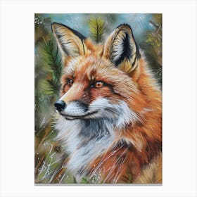 Fox Pastel Watercolour 4 Leinwandbild