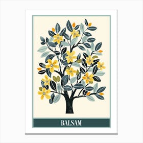 Balsam Tree Flat Illustration 1 Poster Canvas Print