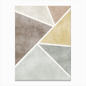 Abstract Triangles In Pastels Canvas Print