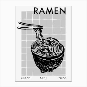 Black & White Ramen Canvas Print