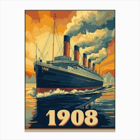 Aihrgdesign A Vintage Travel Poster Of A Grand Steamship In 1 55e8180f 0362 4e4d Ac5e 8fbfbcae6651 2 Canvas Print