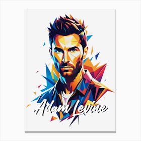 Adam Levine 2 Portrait Music WPAP Pop Art Canvas Print