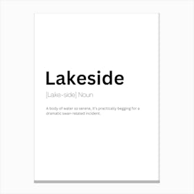 Lakeside Definition Meaning Canvas Print