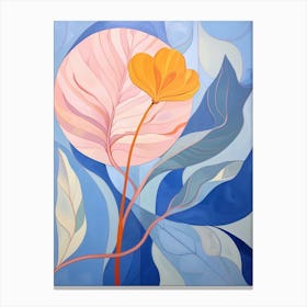 Calendula 1 Hilma Af Klint Inspired Pastel Flower Painting Canvas Print