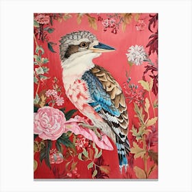 Floral Animal Painting Kookaburra 2 Canvas Print