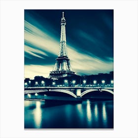 Eiffel Tower At Night 4 Canvas Print