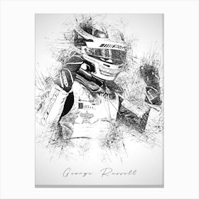 George Russell Driver Sketch Canvas Print