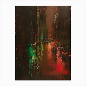 'The City At Night' Canvas Print