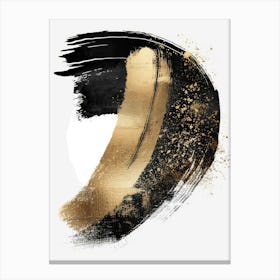 Gold Brush Stroke 1 Canvas Print