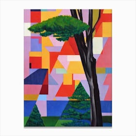 Pitch Pine Tree Cubist Canvas Print