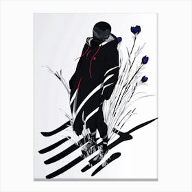 Man In The Grass Canvas Print