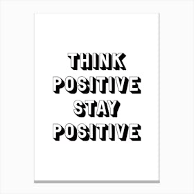 Think Positive Canvas Print