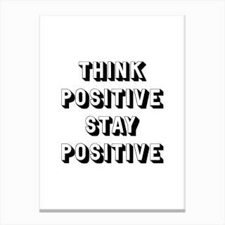 Think Positive Canvas Print