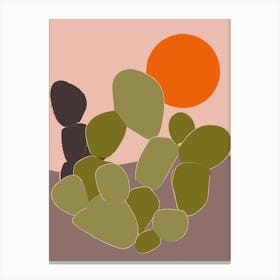 Desert Cactus I Canvas Print