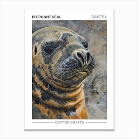 Elephant Seal Pastel Watercolour 2 Poster Leinwandbild