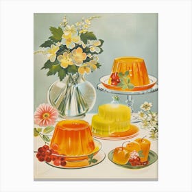 Orange Jelly Retro Advertisement Style 4 Canvas Print