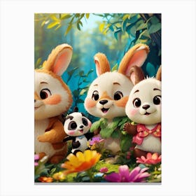 Bunny Family Canvas Print