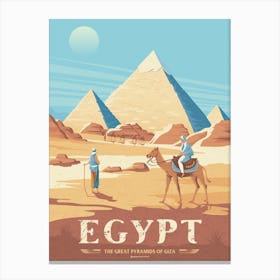 Pyramids Of Giza Egypt Africa Canvas Print